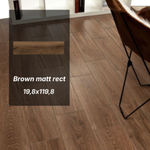 Pločica 19,8x119,8 Brown matt rect 1167