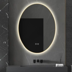 Ogledalo ovalno zlatno 600×800 Neuss Eckle