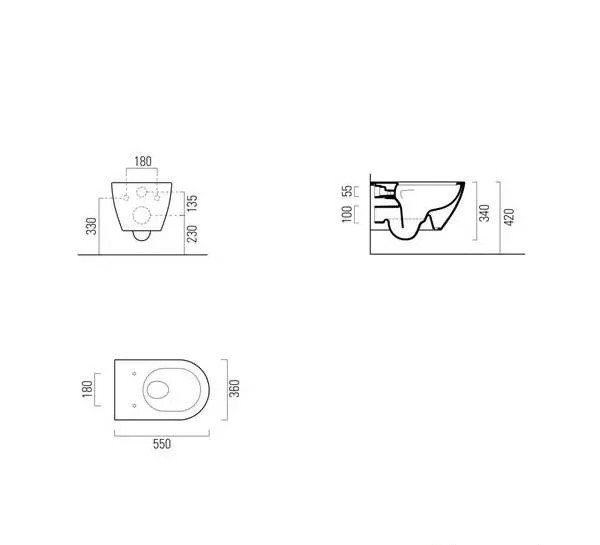 WC šolja konzolna Pura ECO 55 bijela GSI - Image 2