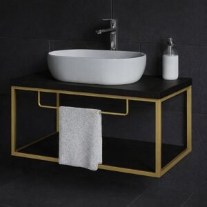 Viseći ormarić Emili Gold-black 80x50