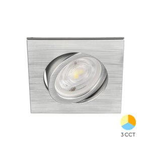 Led spot ugradni 7w kockasti srebrni 3u1 Braytron