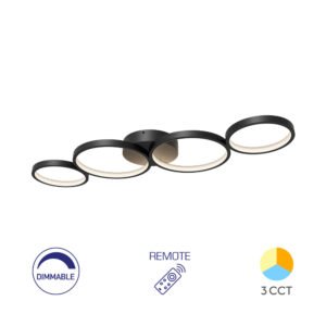 Plafonjera LED BRY-NELA-SR1 okrugla crna 60W sa daljinskim IP20-Braytron