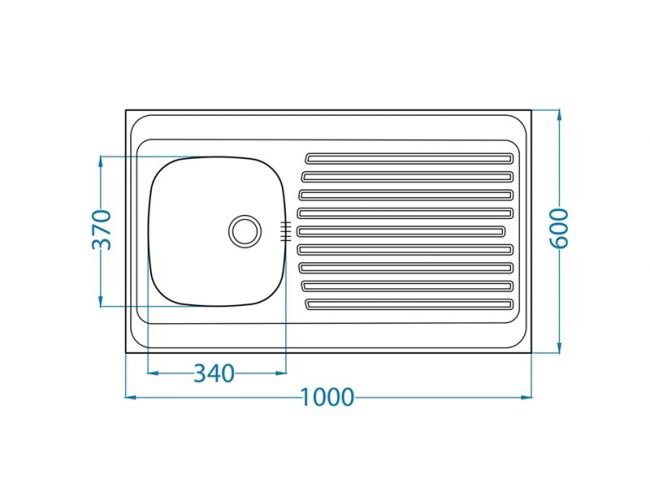 Sudoper 1000x600 Classic 70 A - Image 2