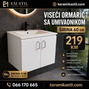 Umivaonik sa ormaricem 60cm Viseci,Emily-model Luna