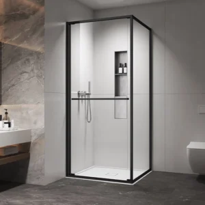 Tuš kabina kvadratna 90x90 6mm matt black COPEN ATLAS PRO C-02-B43K9001V I