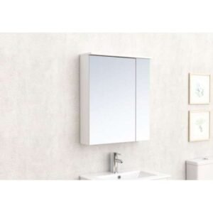 Zidni kupatilski ormarić s ogledalom 60x17x70 cm bijeli Inter Ceramic monca MG