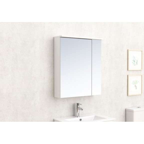 Zidni kupatilski ormarić s ogledalom 60x17x70 cm bijeli Inter Ceramic monca MG