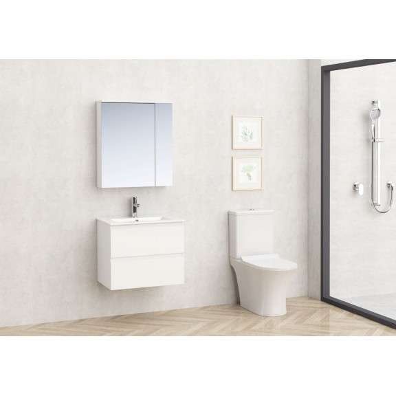 Zidni kupatilski ormarić s ogledalom 60x17x70 cm bijeli Inter Ceramic monca MG - Image 4