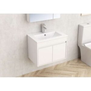 Zidni kupatilski ormarić+umivaonik 61×39.5x47cm pvc bijeli Inter Ceramic Monca MG