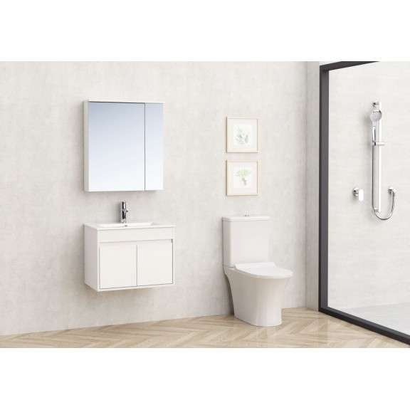 Zidni kupatilski ormarić+umivaonik 61×39.5x47cm pvc bijeli Inter Ceramic Monca MG - Image 3