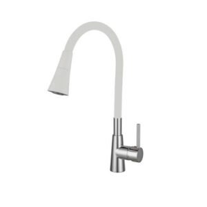 Baterija za sudoper+set za ugradnju hrom/bijela Inter Ceramic Havana MG