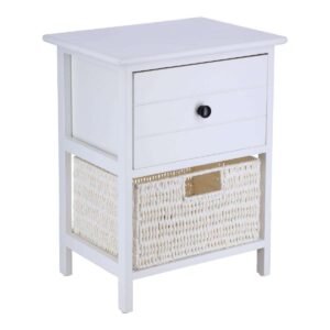 Ormarić 1 ladica i 1 košarica mdf bijela Tendance Paulownia MG