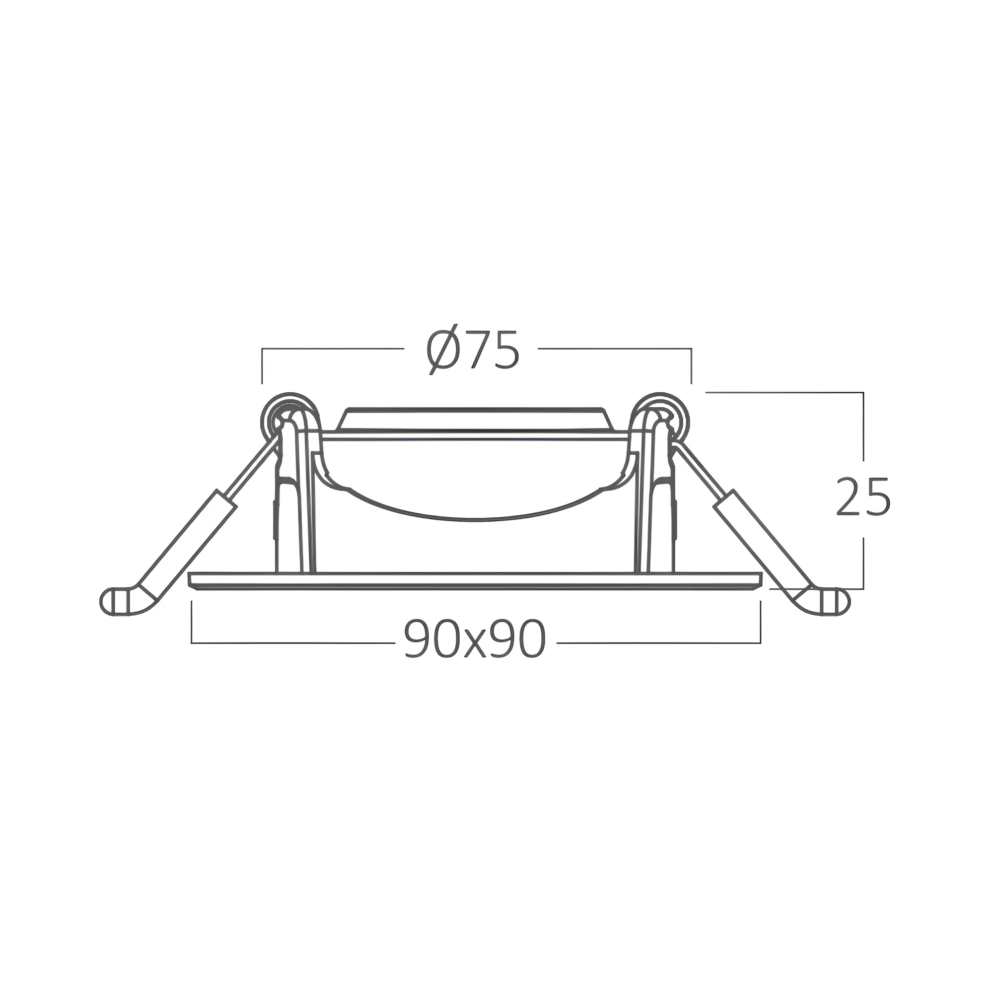 Led spot kvadratna 5W 4000K bijela SpotLED Braytron - Image 2