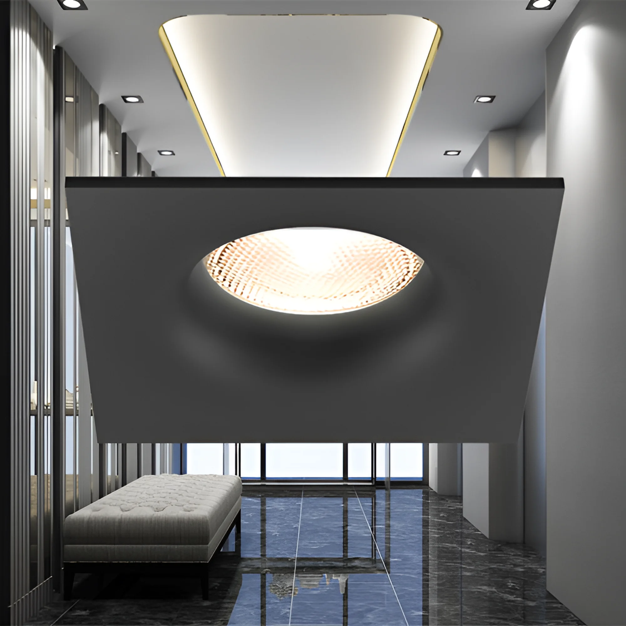 Led spot kvadratni ugradni crni Tetra Braytron - Image 2