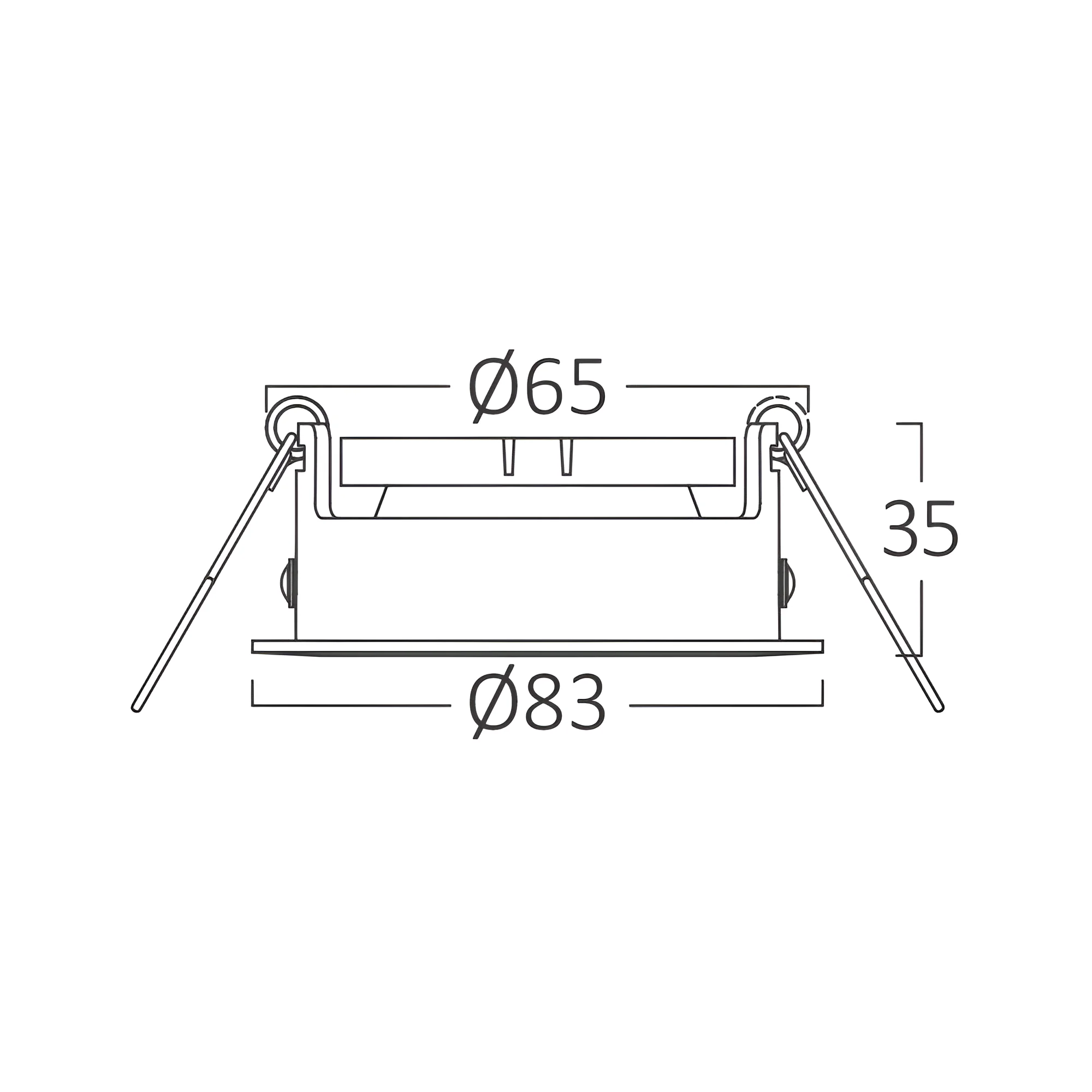 Led spot okrugli ugradni crna Tetra Braytron - Image 6