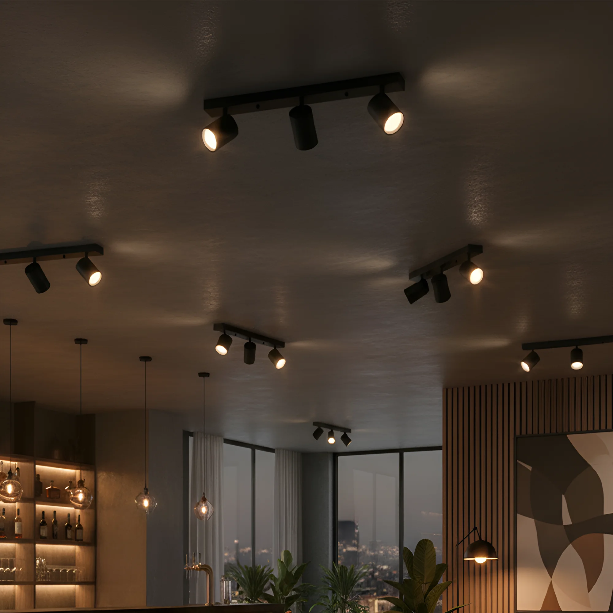 Led spot trostruki kvadratni nadgradni crni Beta Braytron - Image 2