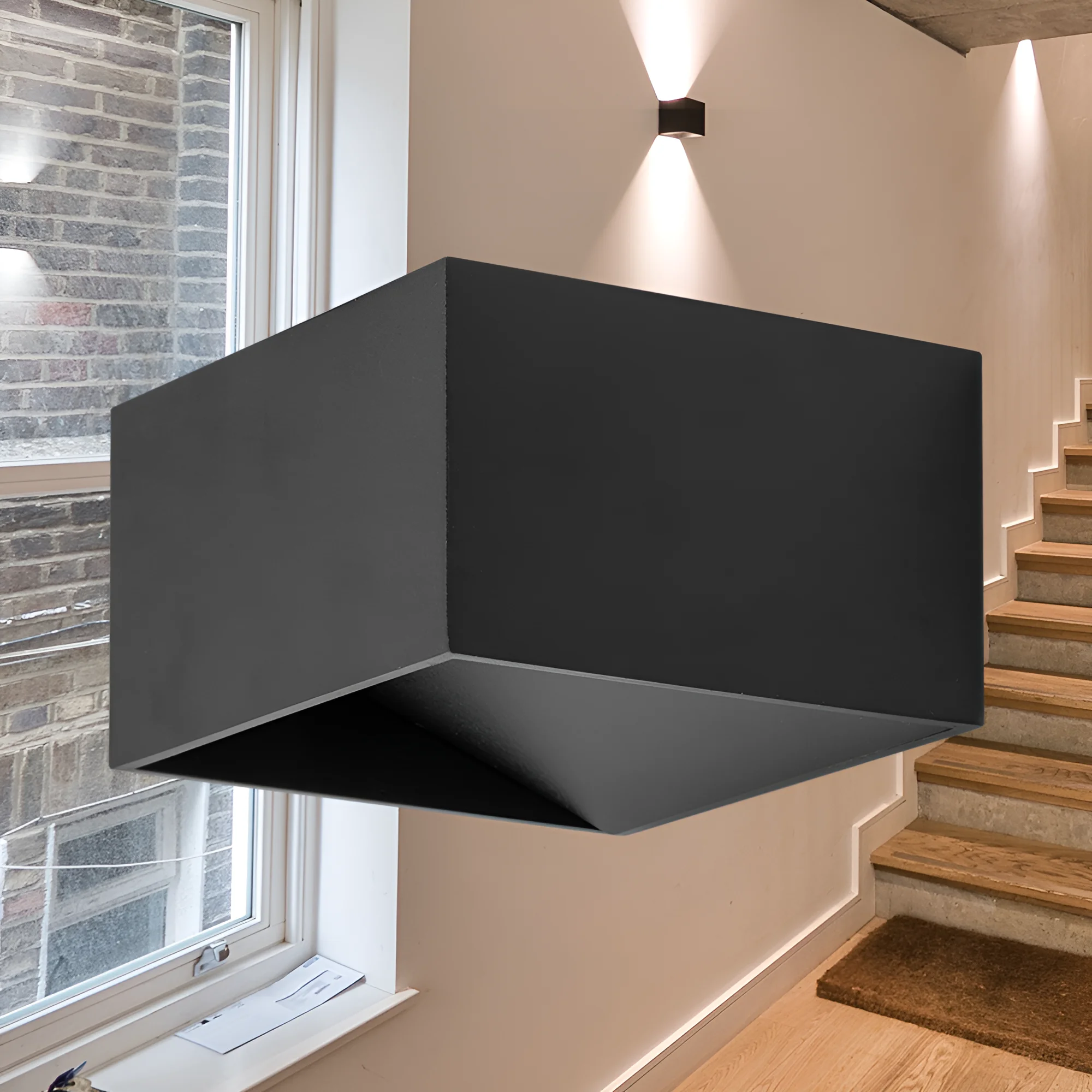 Led rasvjeta stepenišna kvadratna 8W crna Step Braytron - Image 2