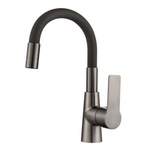 Baterija za umivaonik Inter Ceramic Alisado + set za ugradnju gun grey MG