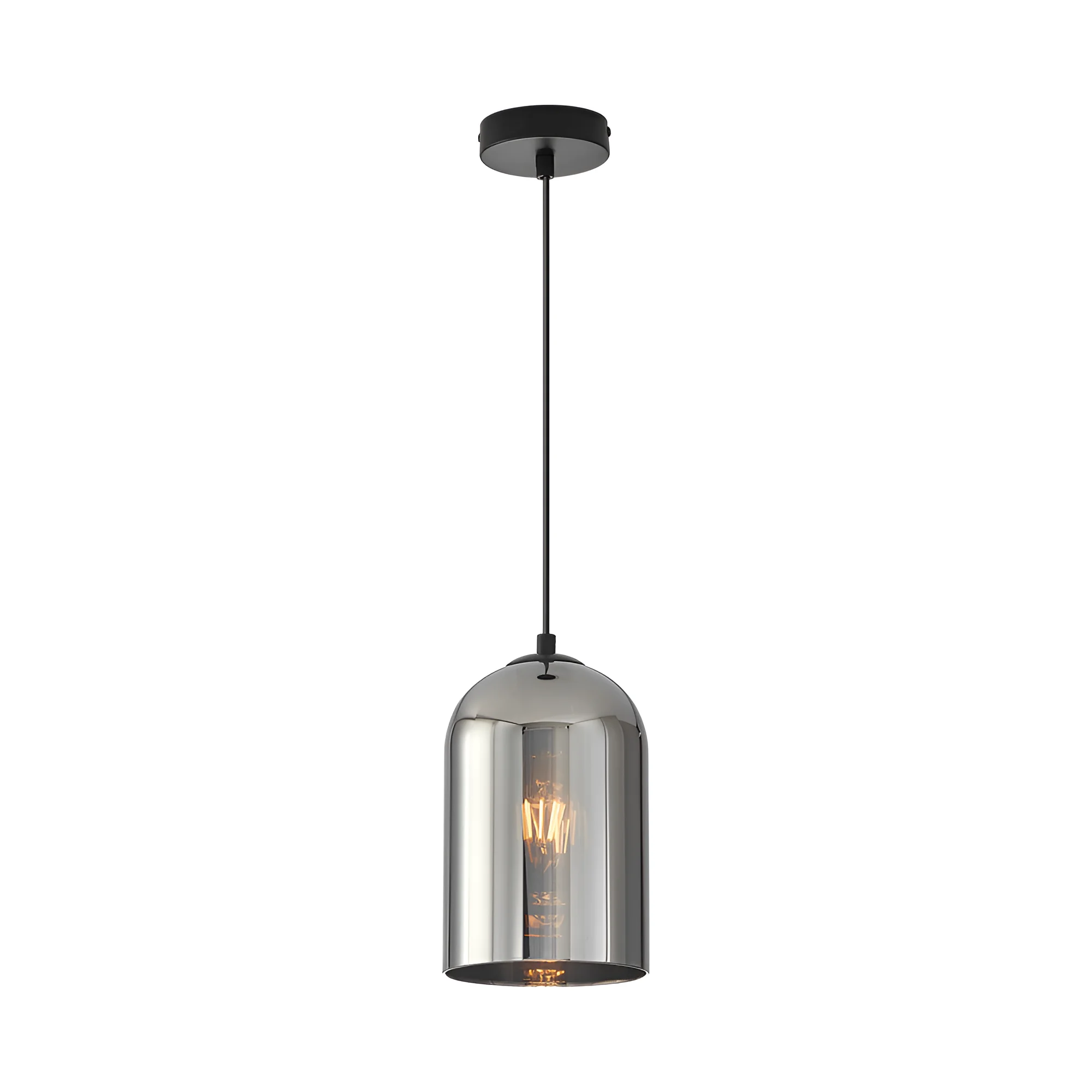 Braytron Glass S004 visilica E27, crna, dimljeno sjenilo – BV01-00040