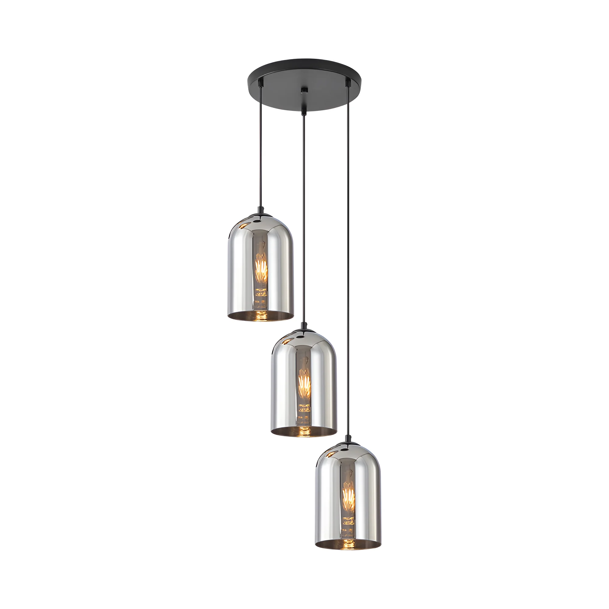 Braytron Glass S004 visilica E27, crna, dimljeno sjenilo – BV01-00041