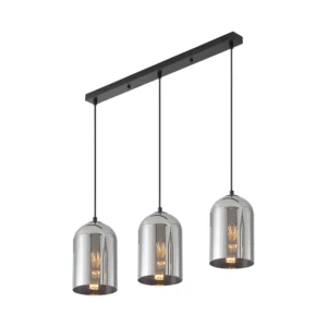 Braytron Glass S004 visilica E27, crna, dimljeno sjenilo – BV01-00042