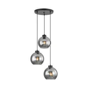 Braytron Glass S005 visilica E27, crna, dimljeno sjenilo – BV01-00051