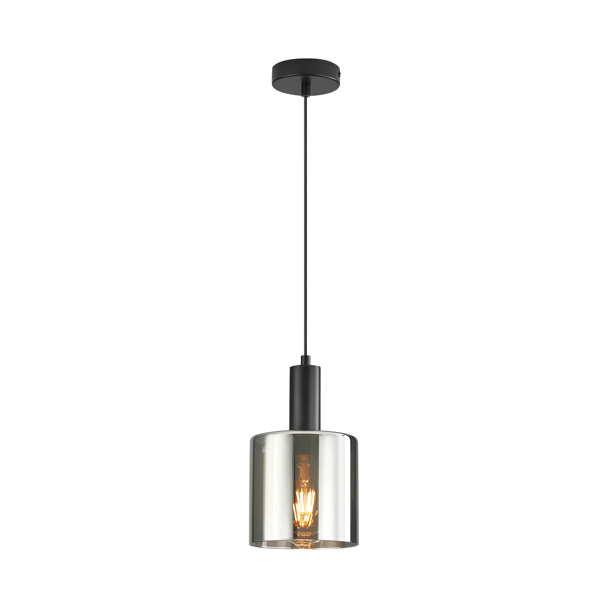 Braytron Glass S007 visilica E27, crna, dimljeno sjenilo – BV01-00070