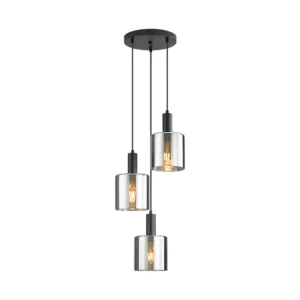 Braytron Glass S007 visilica E27, crna, dimljeno sjenilo – BV01-00071