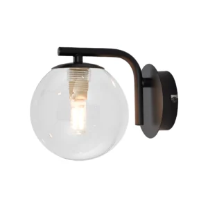 Braytron Glass S011 zidna svjetiljka G9, crna, prozirno sjenilo – BV01-00123