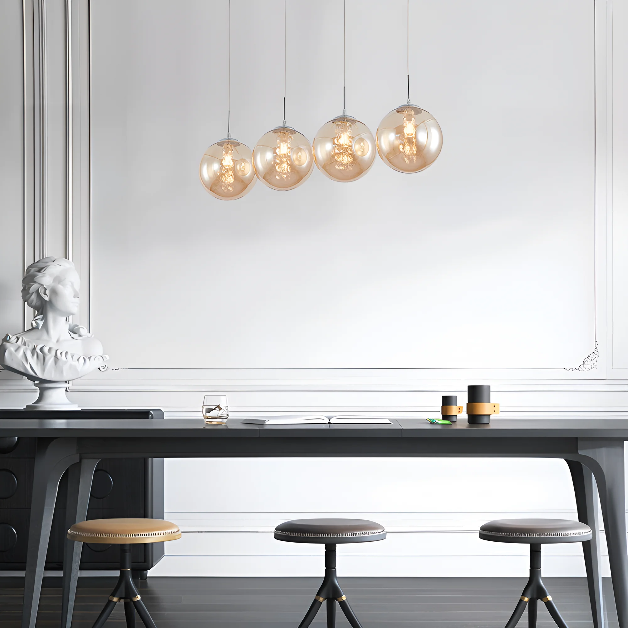 Braytron Glass S003 visilica G9, hrom, jantarno sjenilo – BV01-00037 - Image 2
