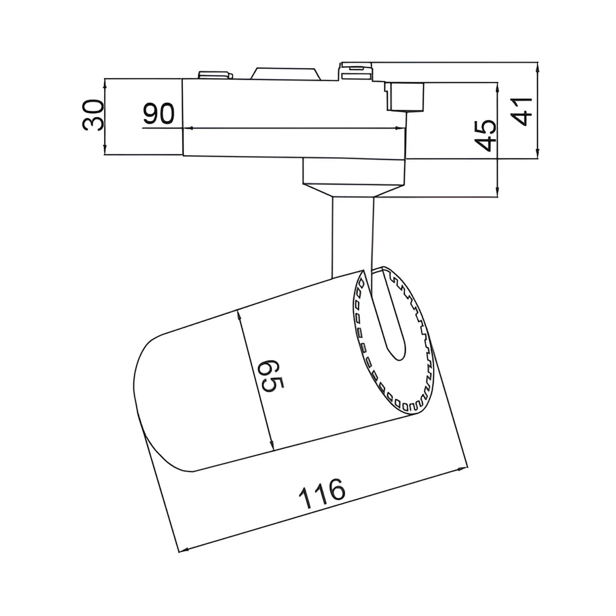 Braytron SpotLine LED šinski reflektor 15W 3000K, bijeli, monofazni - BD40-00100 - Image 3