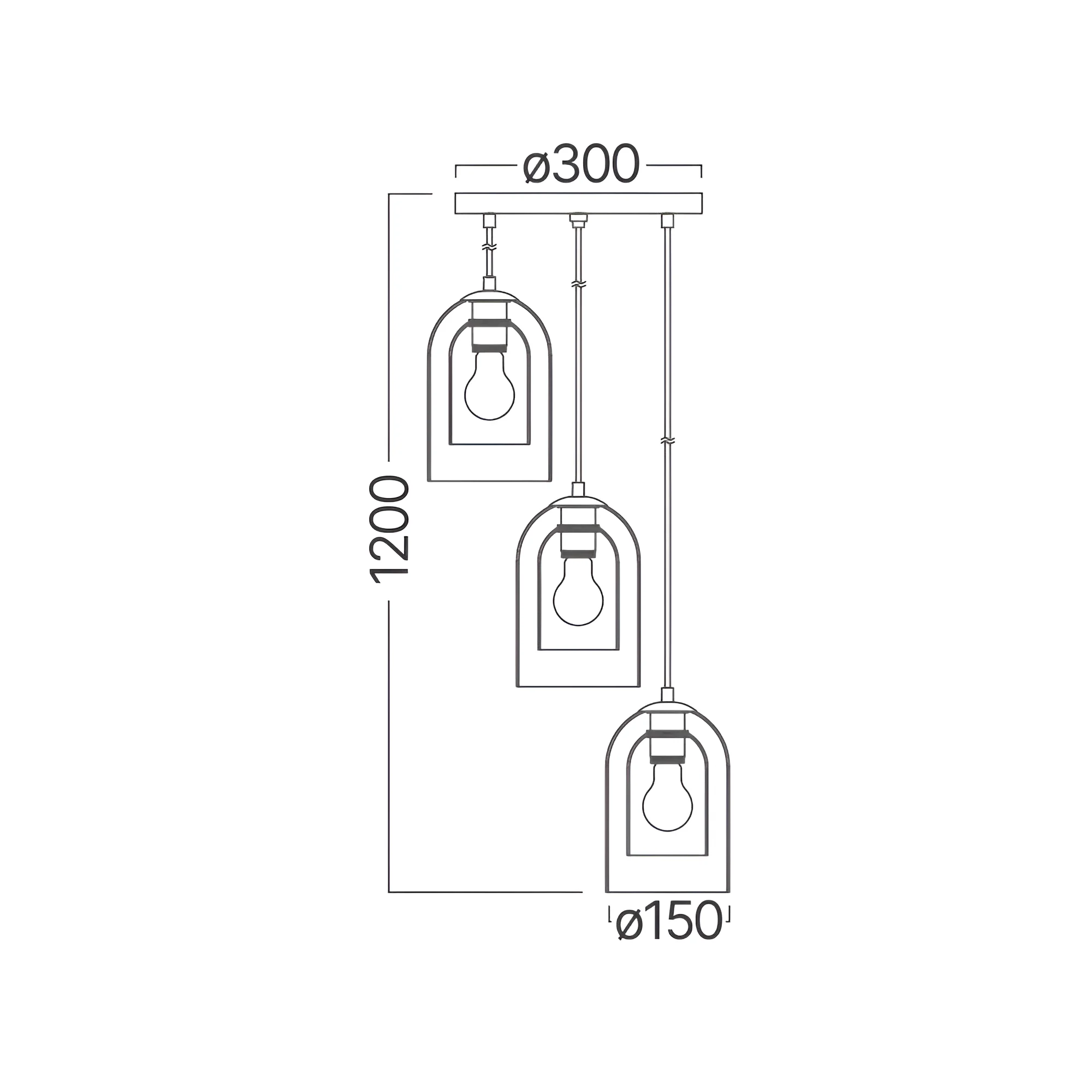 Braytron Glass S004 visilica E27, crna, dimljeno sjenilo – BV01-00041 - Image 4