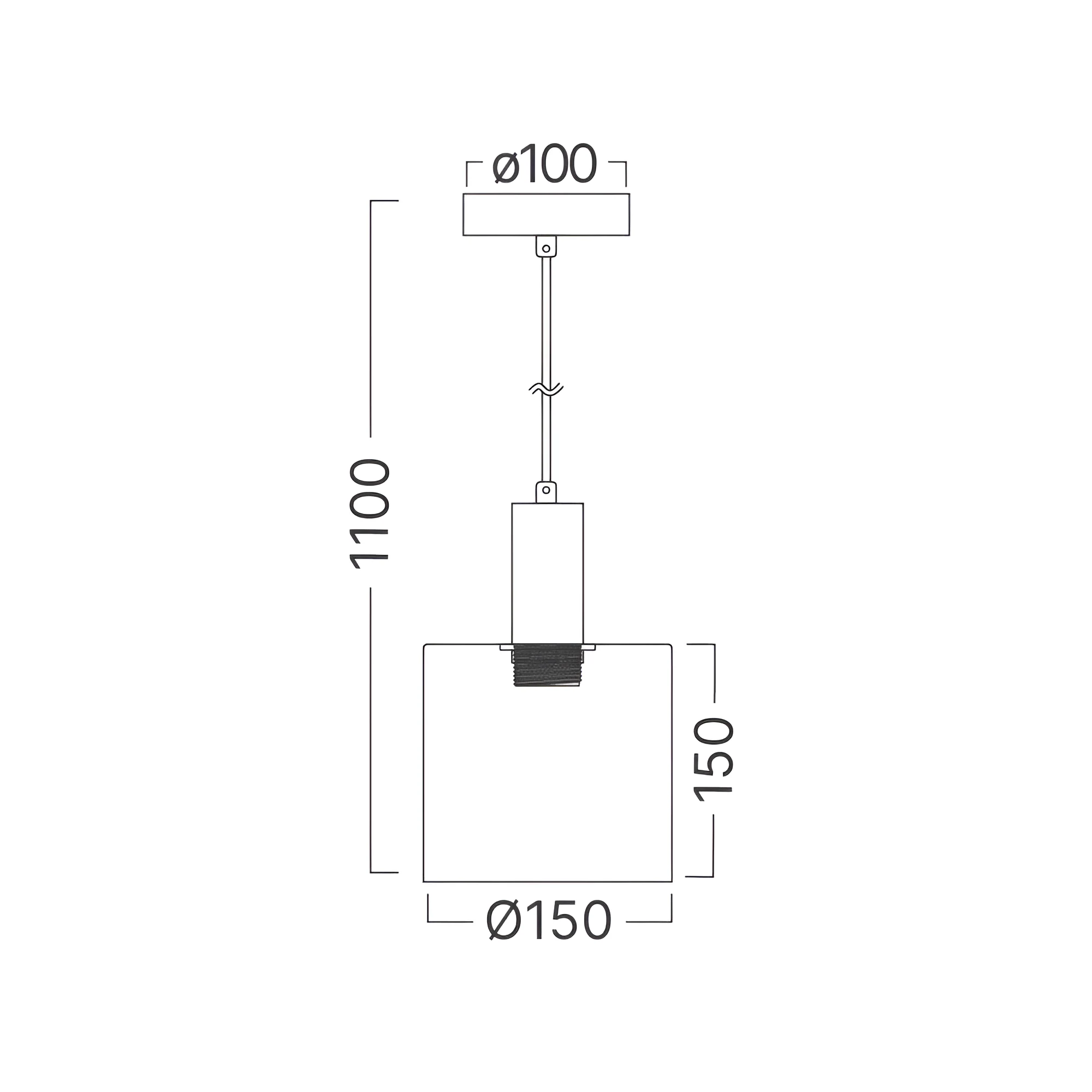 Braytron Glass S007 visilica E27, crna, dimljeno sjenilo – BV01-00070 - Image 4