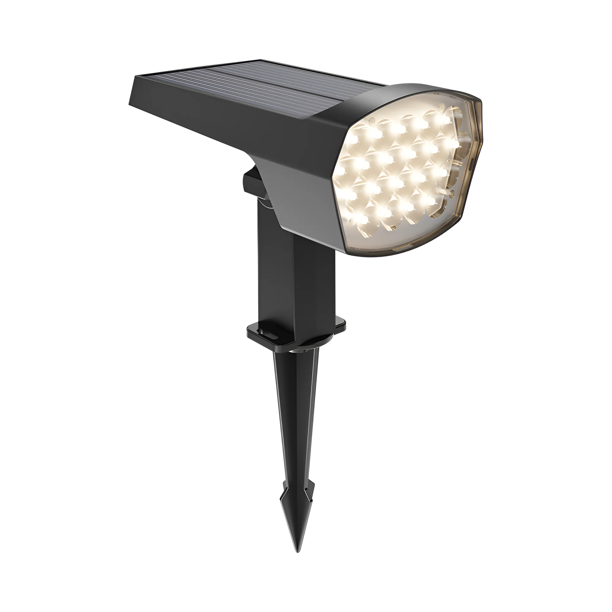 Solarna LED ubodna svjetiljka 12 W siva 2-u-1 IP65 s prigušivanjem Braytron BG36-00582 - Image 4