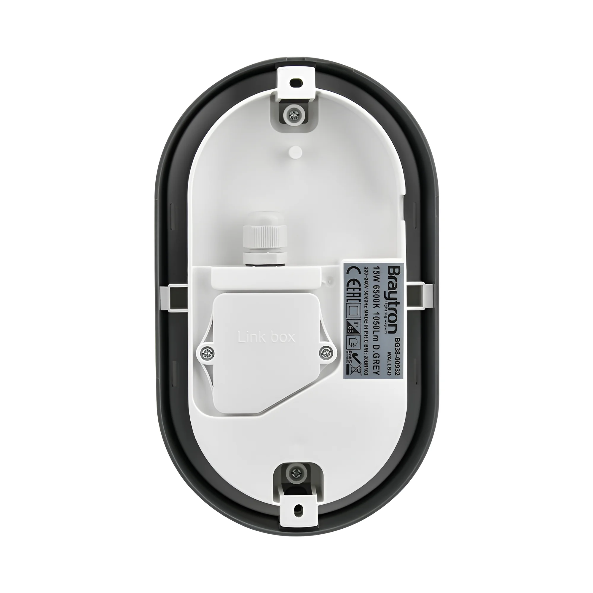 LED zidna svjetiljka elipsasta 15 W siva 3000 K IP65 Braytron BG38-00902 - Image 4