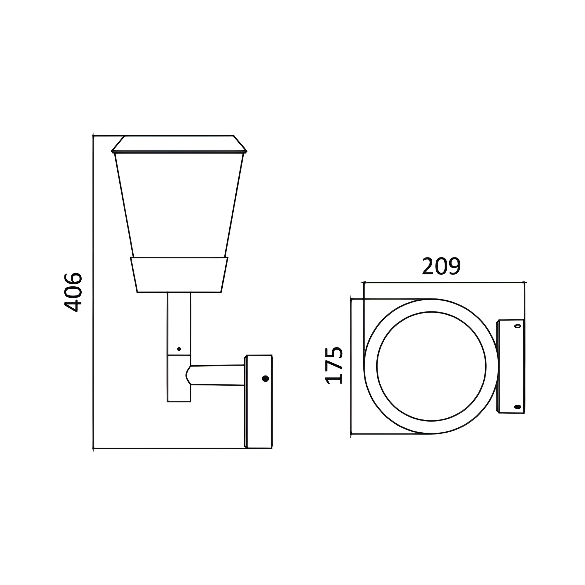 E27 zidna svjetiljka IP54 Braytron BG43-03002 - Image 3