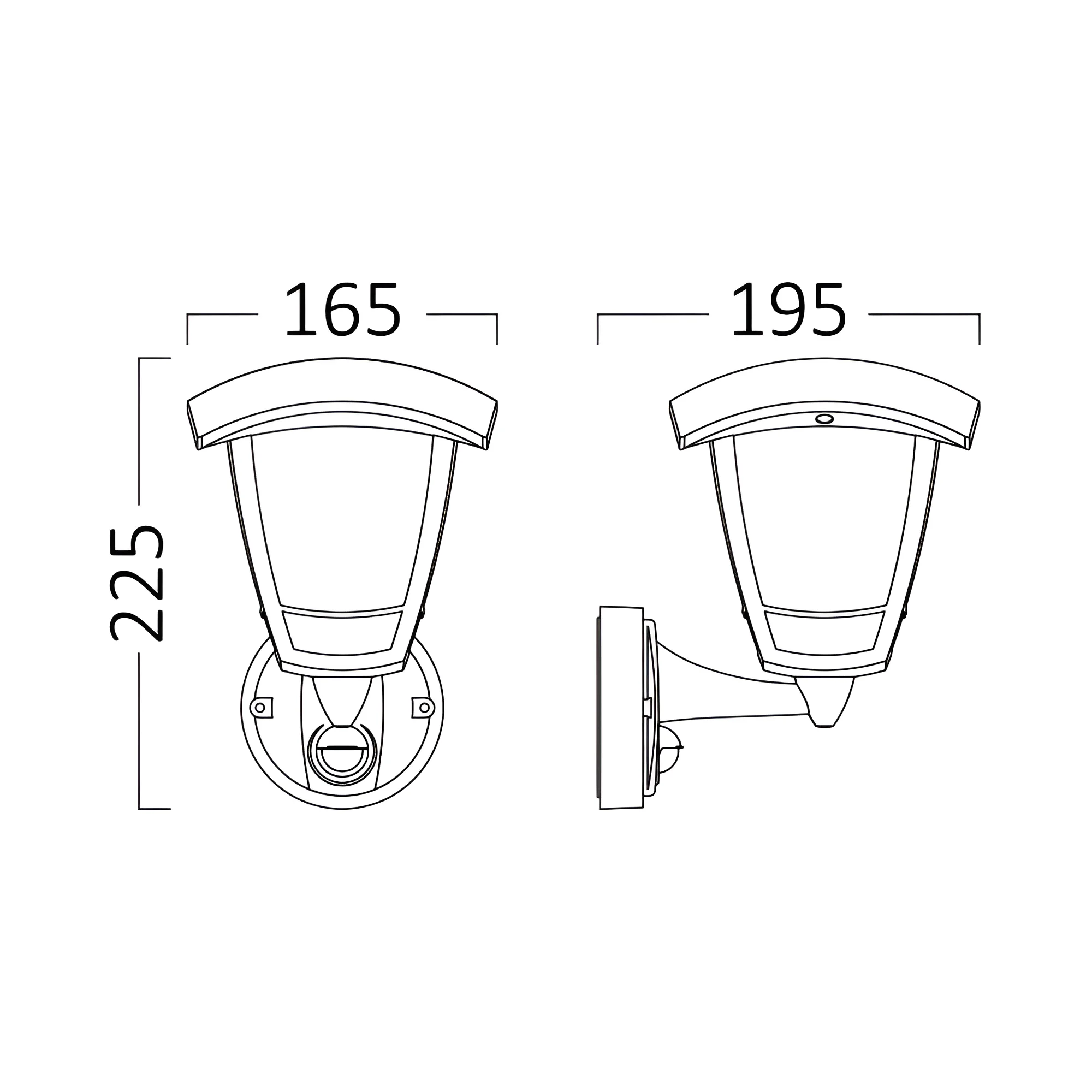 E27 zidna svjetiljka bijela IP44 Braytron BG44-20300 - Image 3