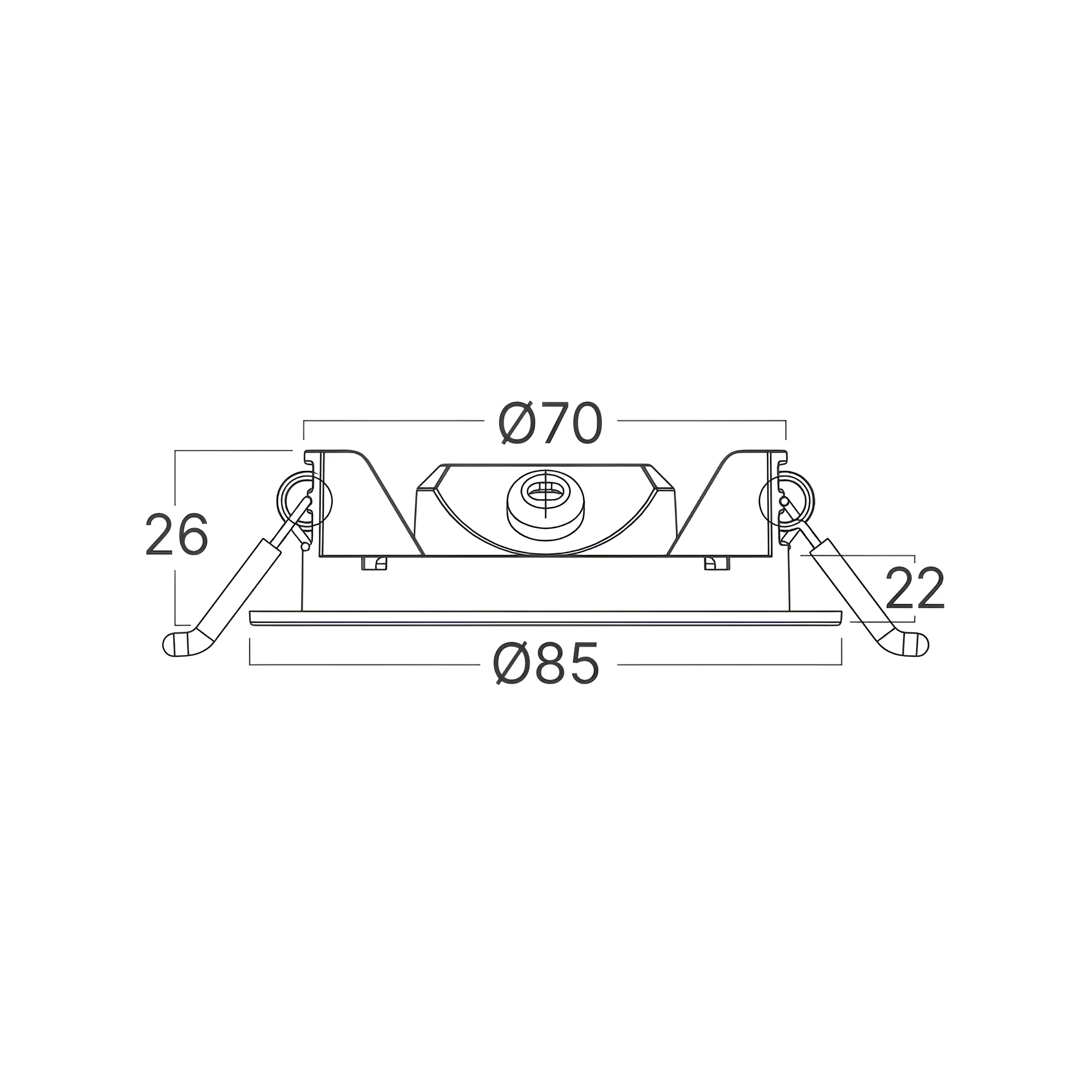 LED panel ugradni okrugli 3" 4 W bijeli 3CCT s prigušivanjem Braytron BP01-90480 - Image 8