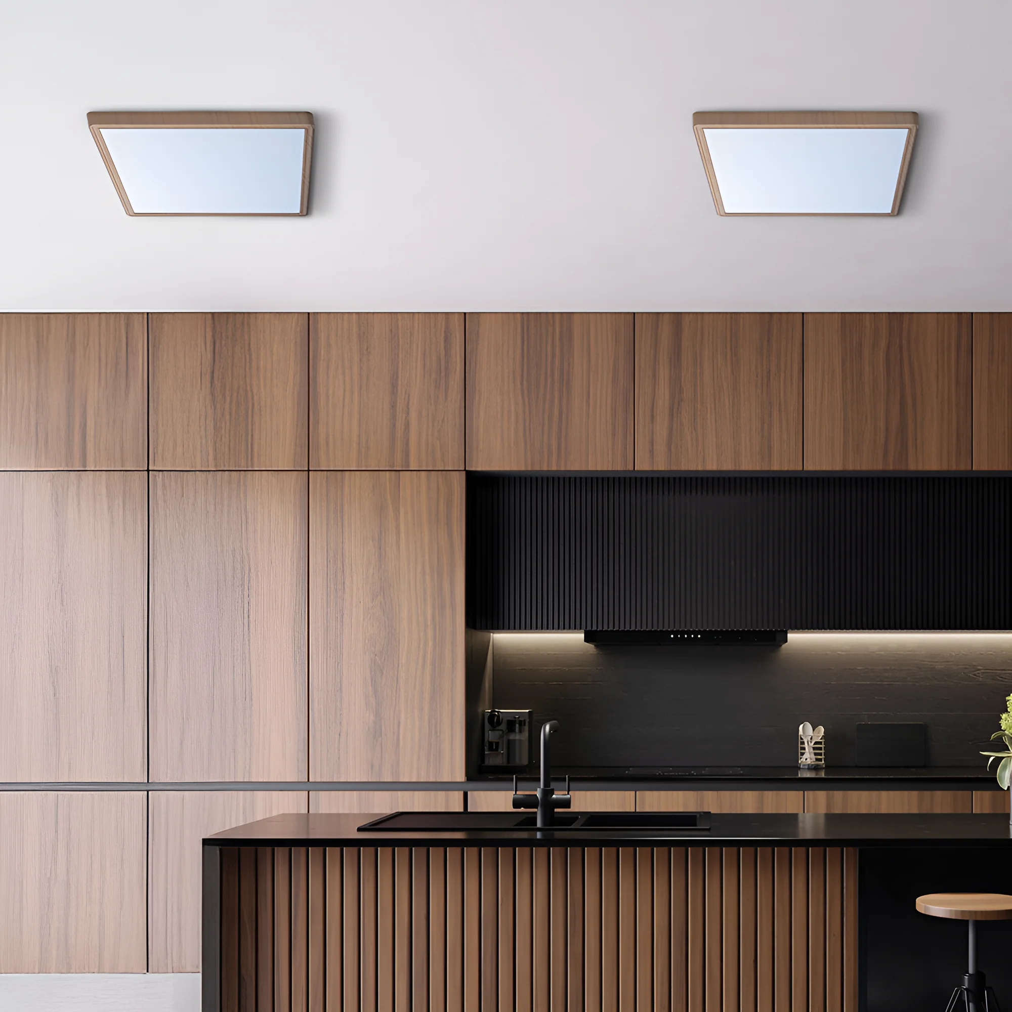 LED plafonjera kvadratna 36 W u dekoru drveta 3CCT Braytron BP07-10487 - Image 2