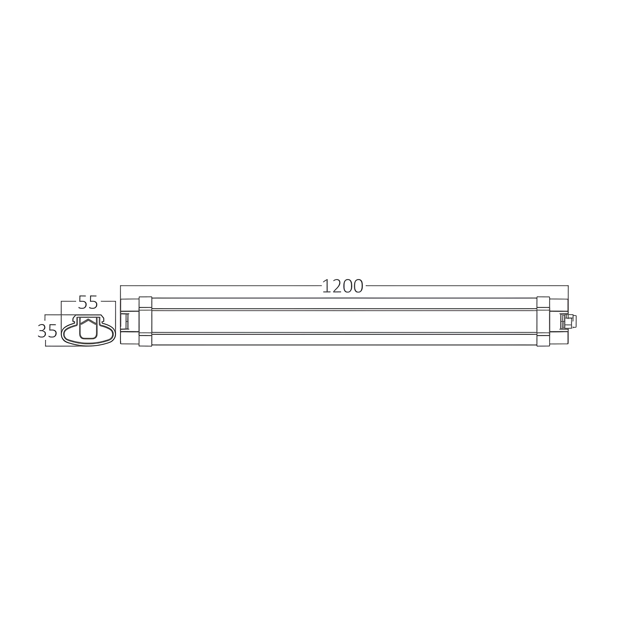 LED vodootporna svjetiljka 36 W 3000 K IP65 Braytron BT03-01200 - Image 3