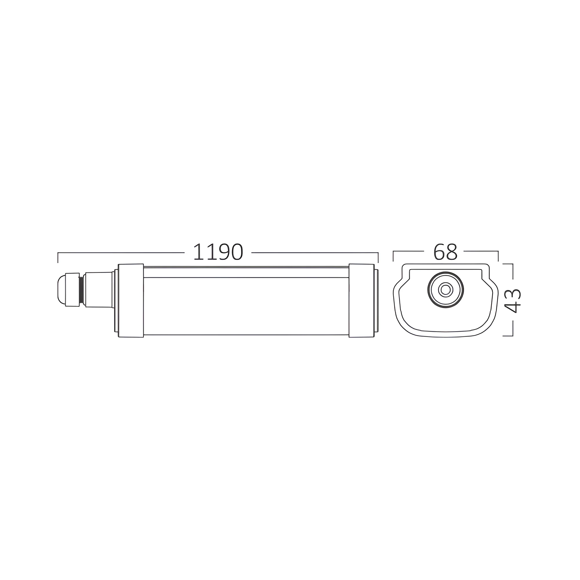 LED vodootporna svjetiljka M 40 W 3CCT IP65 Braytron BT07-31280 - Image 8