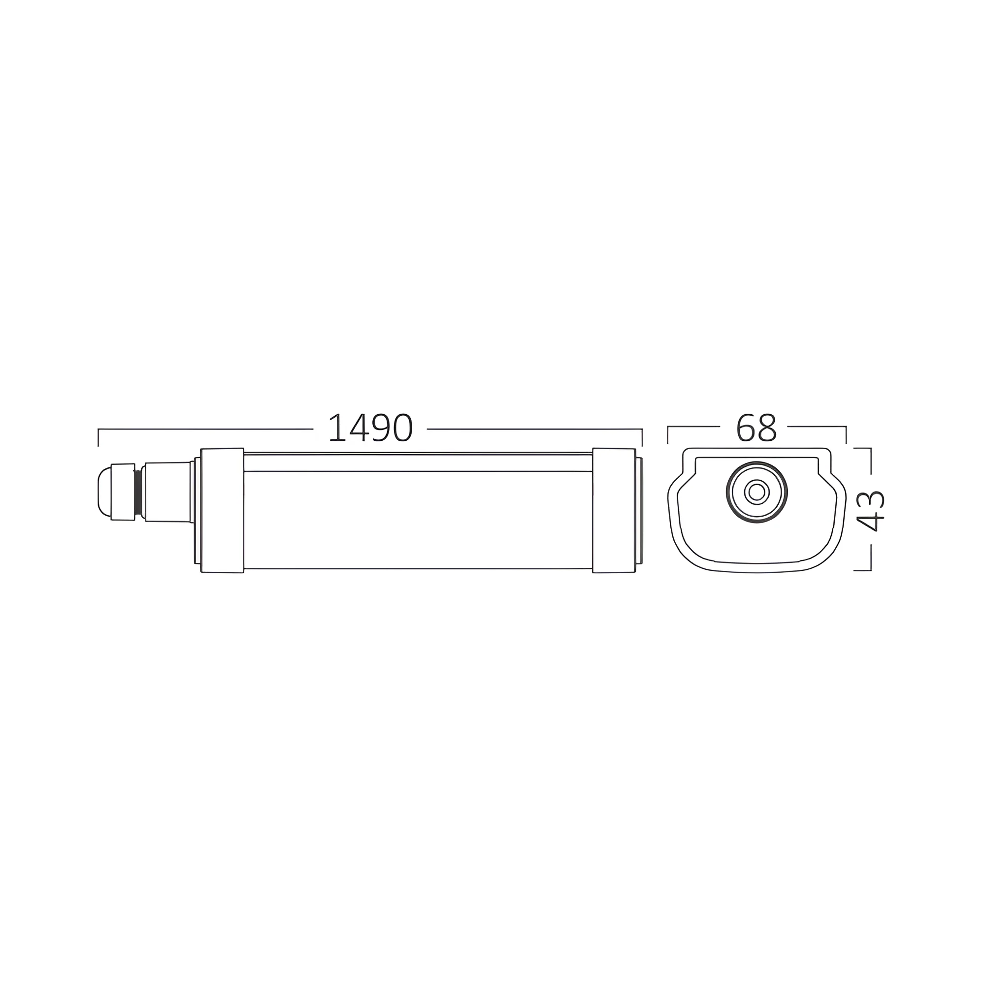 LED vodootporna svjetiljka M 60 W 4000 K IP65 Braytron BT07-31510 - Image 8