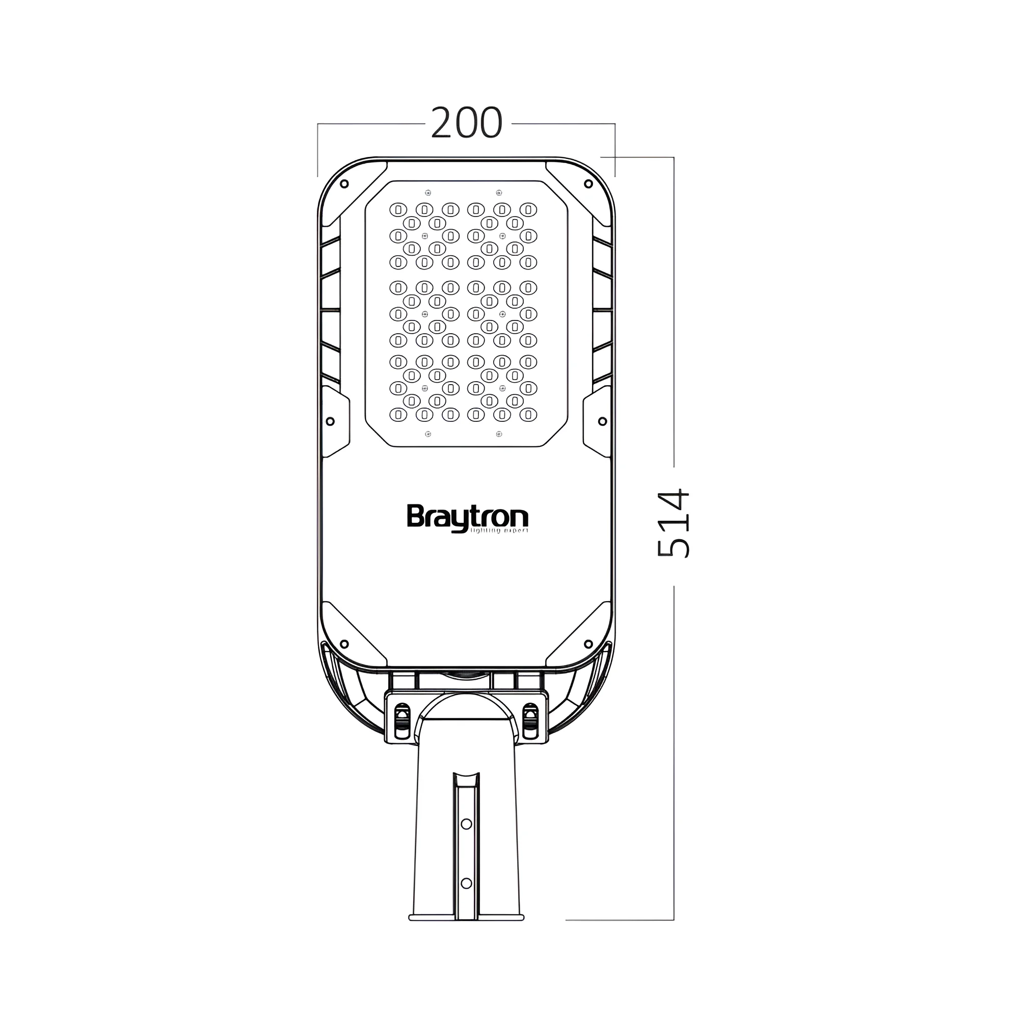 LED ulična svjetiljka 83 W siva 4000 K IP66 Braytron BT42-48312 - Image 6