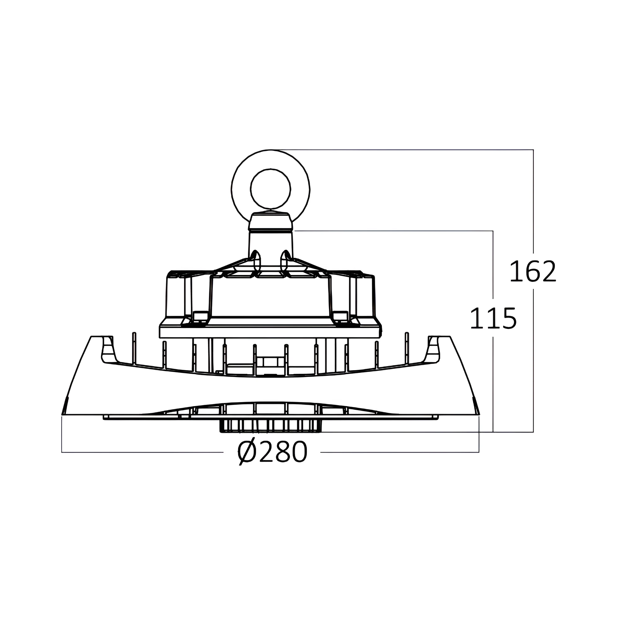 LED industrijsko zvono 150 W crno 4000 K IP65 Braytron BT45-29411 - Image 4