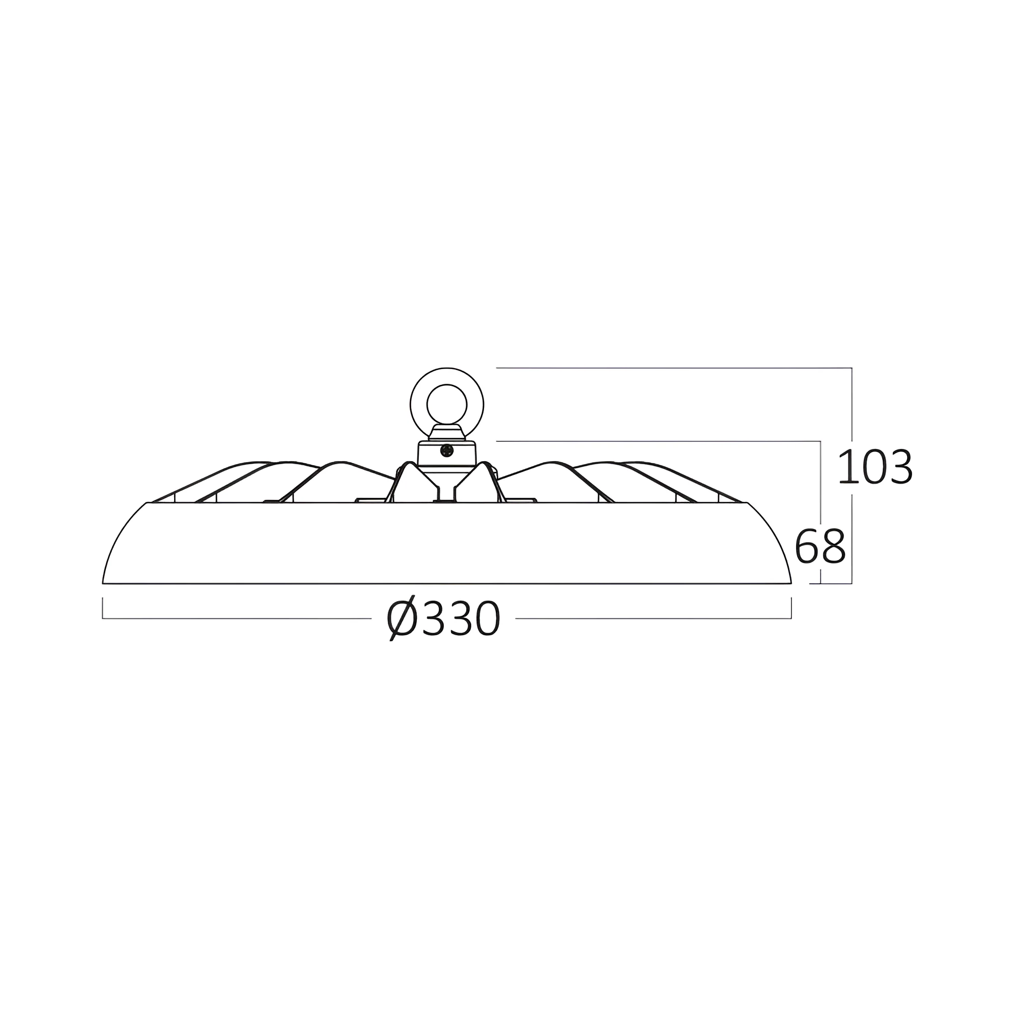 LED industrijsko zvono 200 W crno 3CCT IP65 Braytron BT45-39681 - Image 7