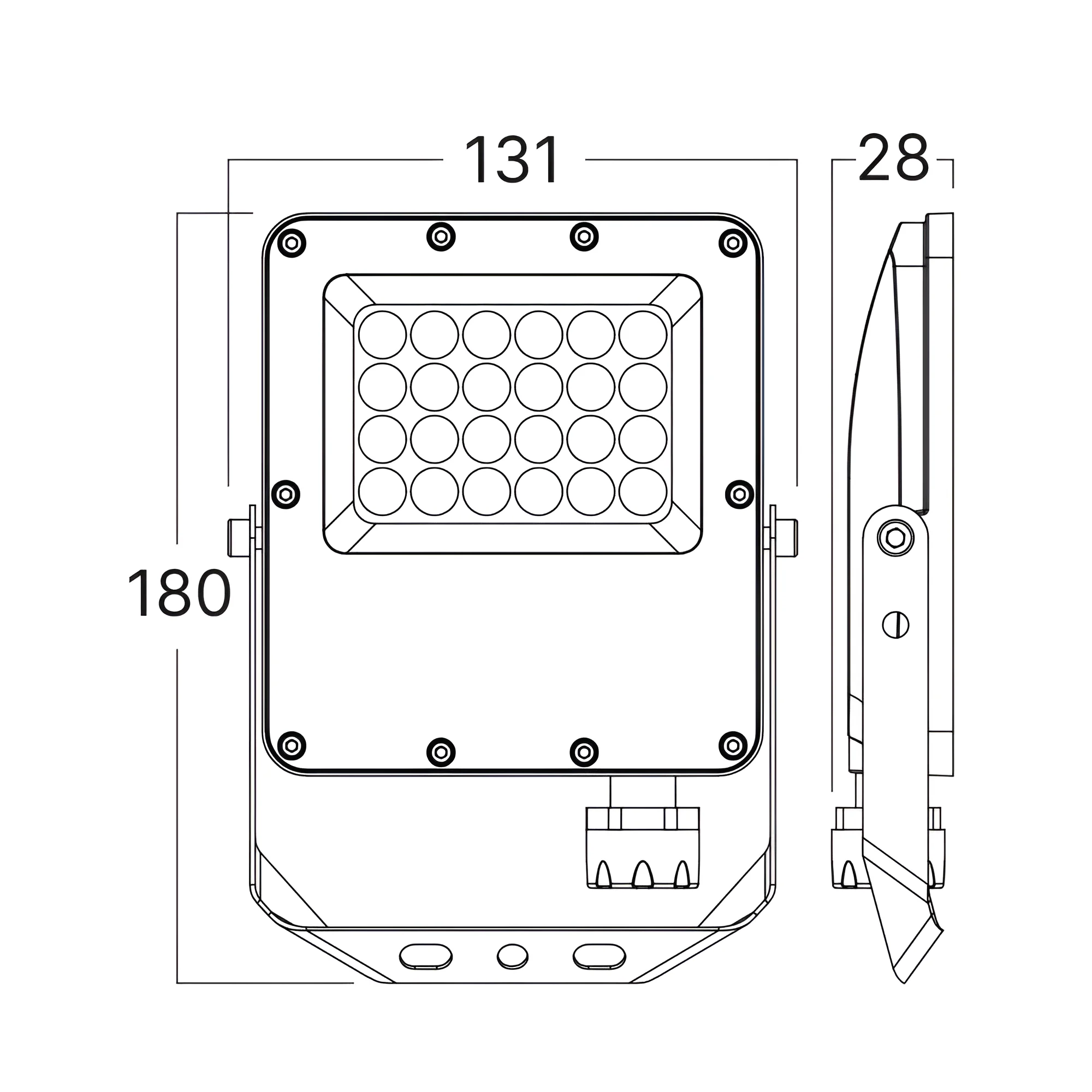 LED reflektor 20 W sivi 3CCT IP65 Braytron BT65-02082 - Image 6