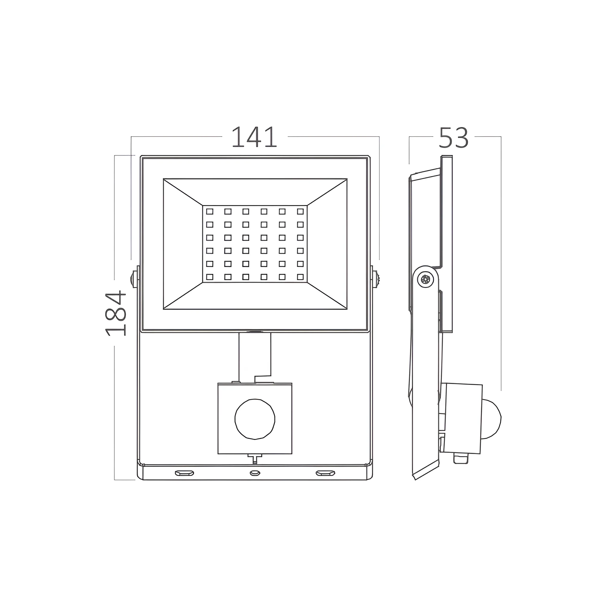 LED reflektor 30 W crni 6500 K IP54 sa senzorom Braytron BT66-23031 - Image 6