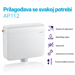 Nadgradni vodokotlić Fontana bijeli AP112 GEBERIT V