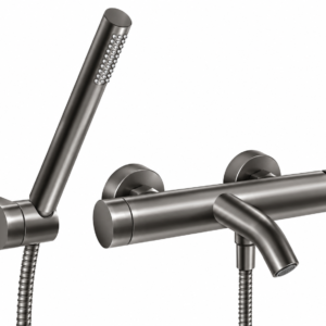 Tuš sistem baterija + tuš ručica gun metal CIRICULUS R